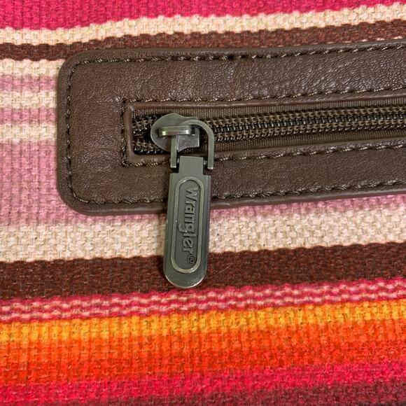 WRANGLER Tote‎ Striped Serape Southwestern Zip Closure Shoulder Bag Cowgirl NWOT - Picture 7 of 11
